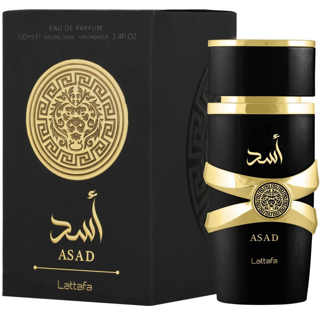 Lattafa Asad Eau Parfum Spray  for Men 3.4 oz ( 100 ml)